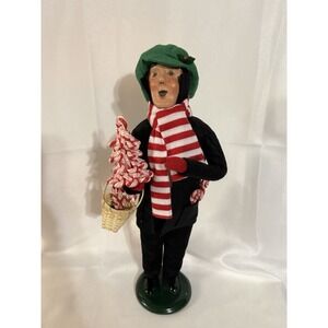 Byers Choice Caroler Candy Cane Seller Christmas Figure 13" 2012